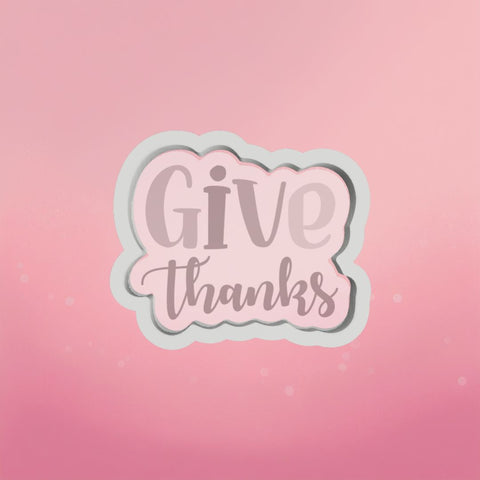 Give Thanks Plaque Cookie Cutter