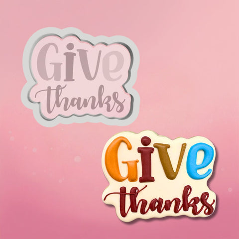 Give Thanks Plaque Cookie Cutter