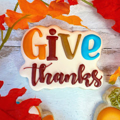 Give Thanks Plaque Cookie Cutter