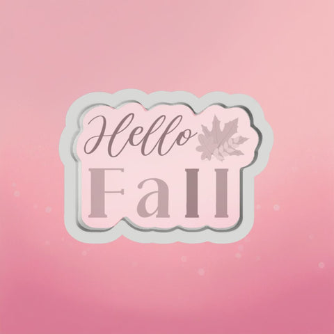 Hello Fall Plaque Cookie Cutter