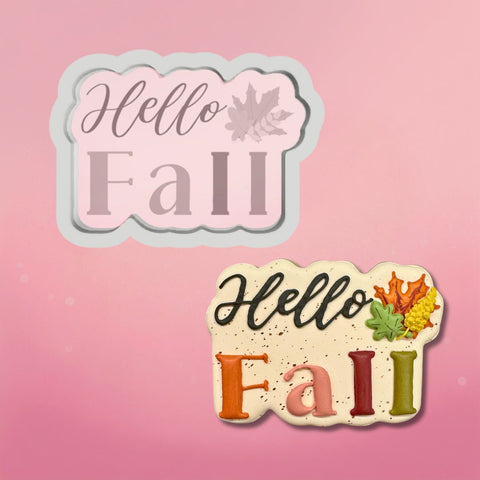 Hello Fall Plaque Cookie Cutter